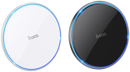 Hoco 15W Draadloze Fast Charge Oplader met USB-C Kabel Wit afbeelding 3