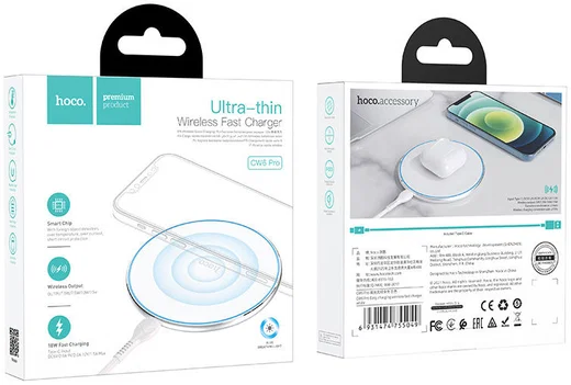 Hoco 15W Draadloze Fast Charge Oplader met USB-C Kabel Wit afbeelding 6
