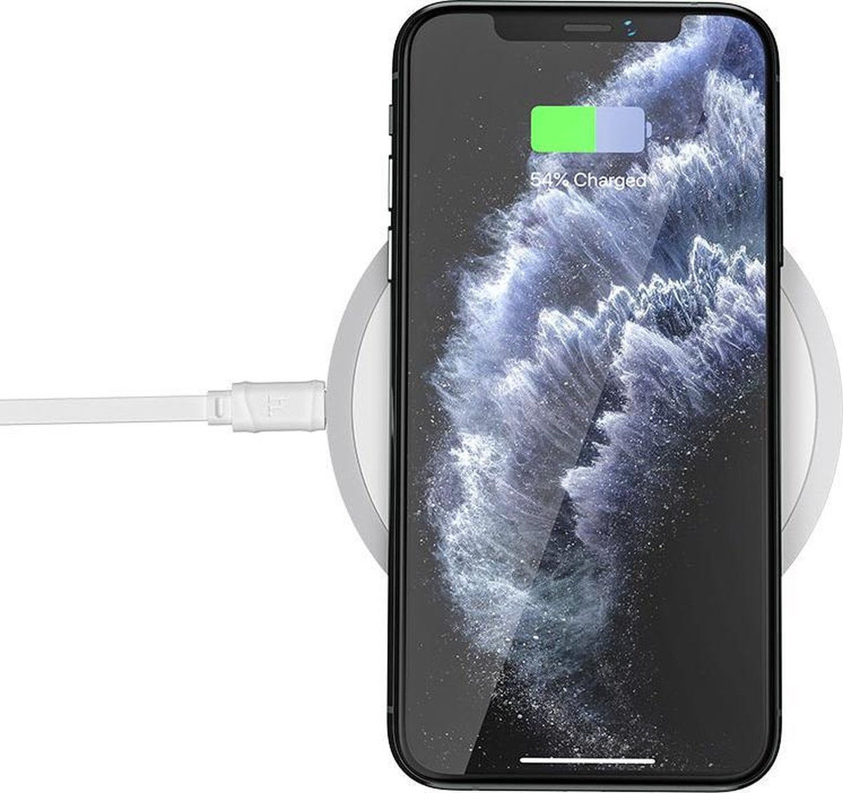 Hoco CW26 15W Draadloze Oplader Fast Charge Wit afbeelding 1