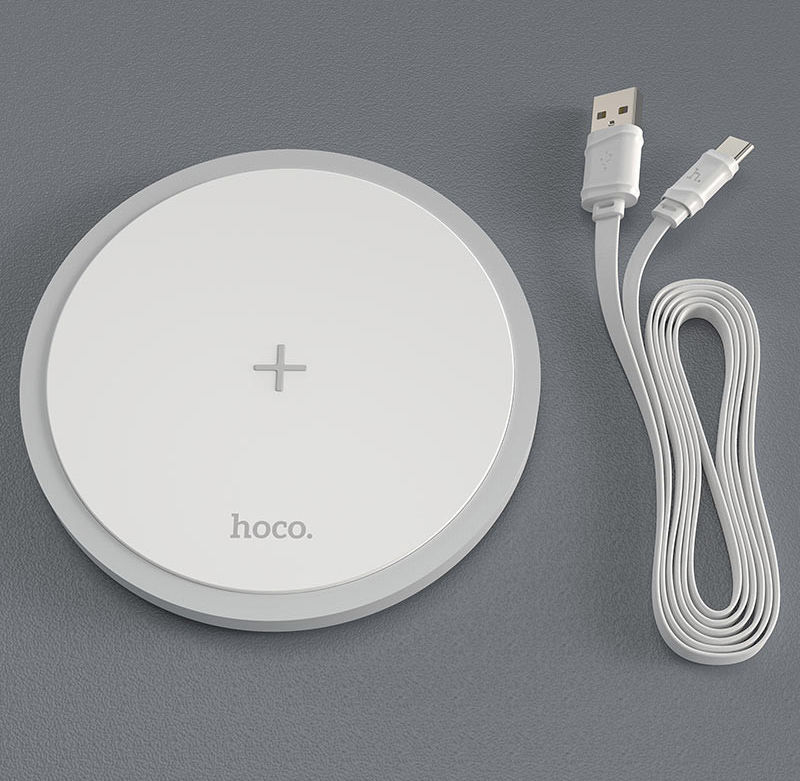 Hoco CW26 15W Draadloze Oplader Fast Charge Wit afbeelding 5