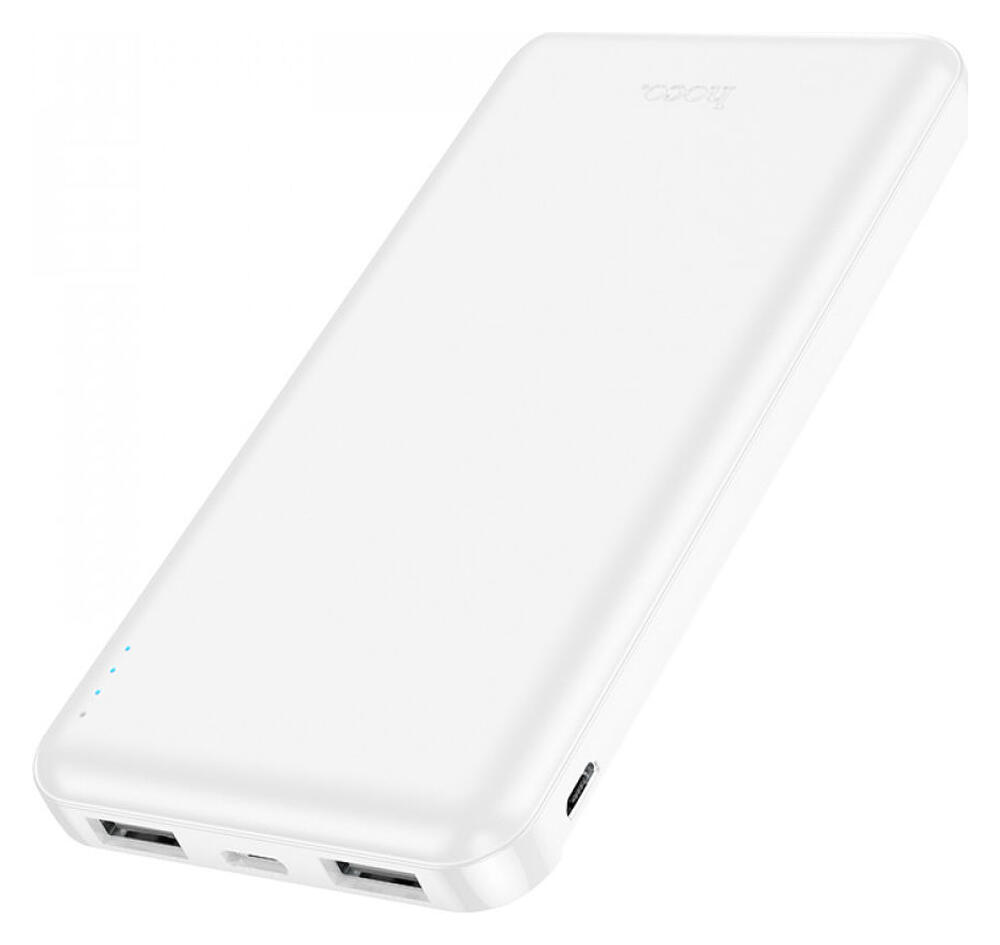 Hoco J100 Ultra Dunne USB Powerbank 10.000 mAh Wit afbeelding 2