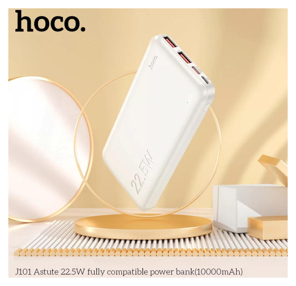 Hoco Powerbank 10.000 mAh Power Delivery en Quick Charge 22.5W Wit afbeelding 3