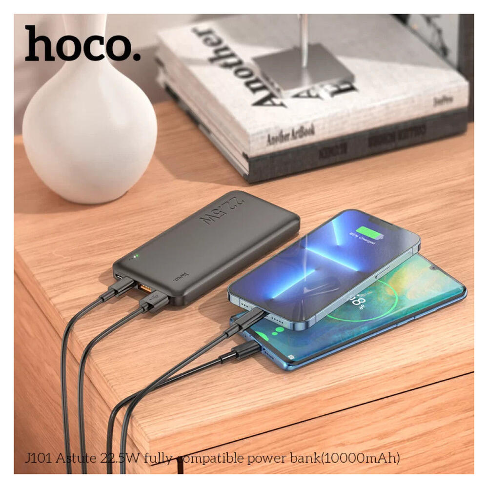 Hoco Powerbank 10.000 mAh Power Delivery en Quick Charge 22.5W Wit afbeelding 4