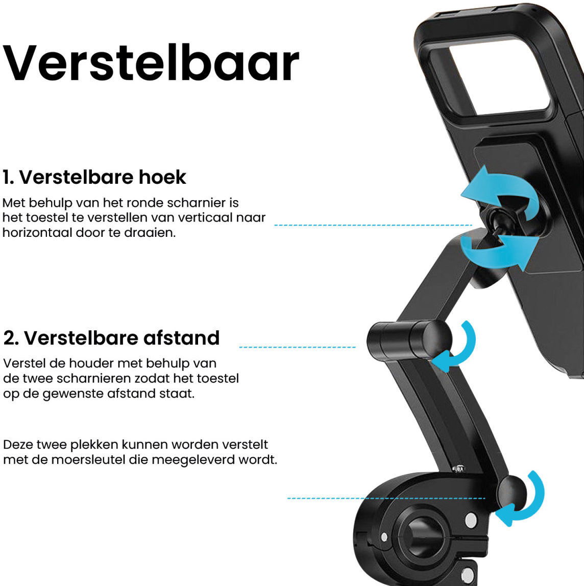 Hoco Waterbestendige Fiets Telefoonhouder Smartphones 4.5 tot 6.7 inch afbeelding 5