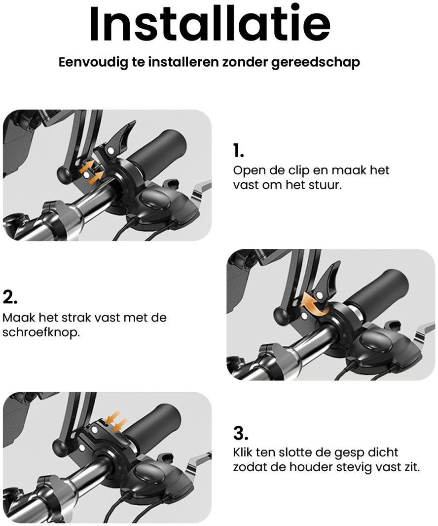 Hoco Waterbestendige Fiets Telefoonhouder Smartphones 4.5 tot 6.7 inch afbeelding 6