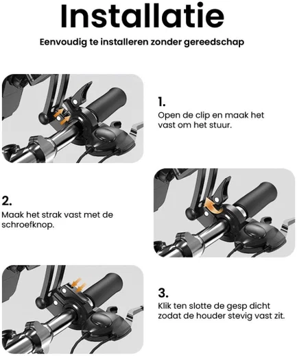 Hoco Waterbestendige Fiets Telefoonhouder Smartphones 4.5 tot 6.7 inch afbeelding 6