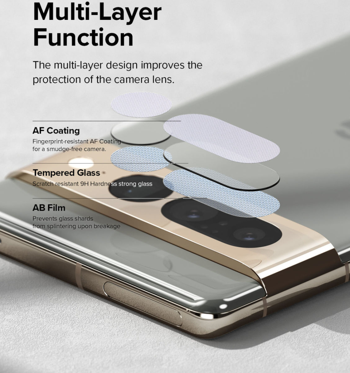 Ringke Google Pixel 7 Pro Camera Protector Glass [3-Pack] afbeelding 5
