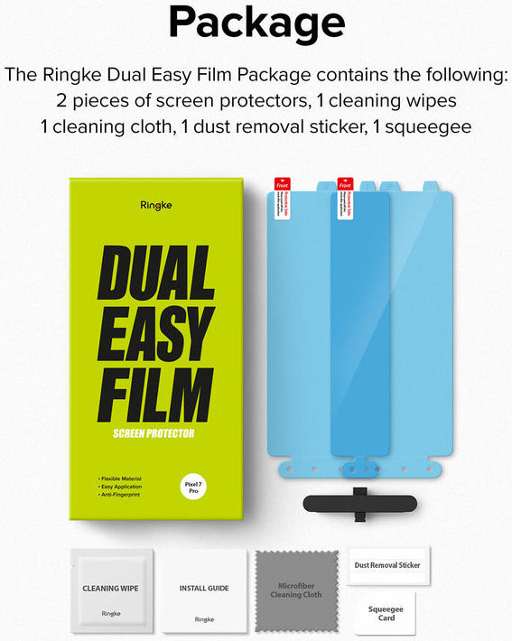 Ringke Dual Easy Film Google Pixel 7 Pro Screen Protector 2-Pack afbeelding 12