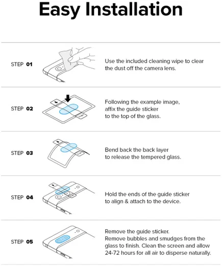 Ringke Google Pixel 7 Camera Protector Tempered Glass [3-Pack] afbeelding 11
