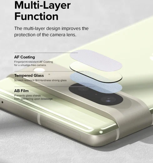 Ringke Google Pixel 7 Camera Protector Tempered Glass [3-Pack] afbeelding 5
