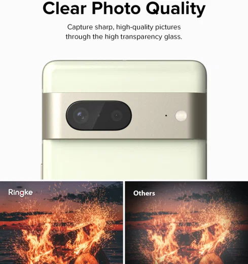 Ringke Google Pixel 7 Camera Protector Tempered Glass [3-Pack] afbeelding 6