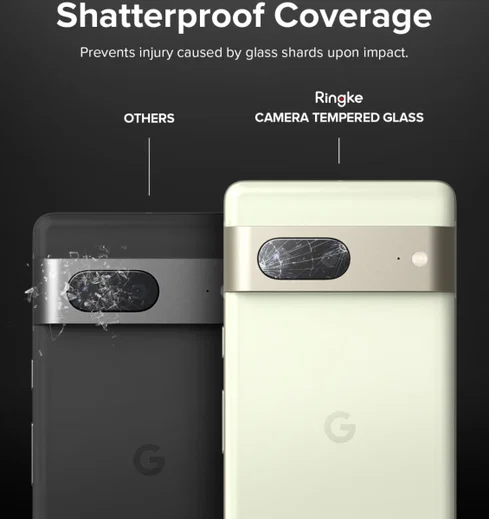Ringke Google Pixel 7 Camera Protector Tempered Glass [3-Pack] afbeelding 8