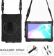 Samsung Galaxy Tab Active4 Pro Hoes met Kickstand en Handriem Zwart afbeelding 4
