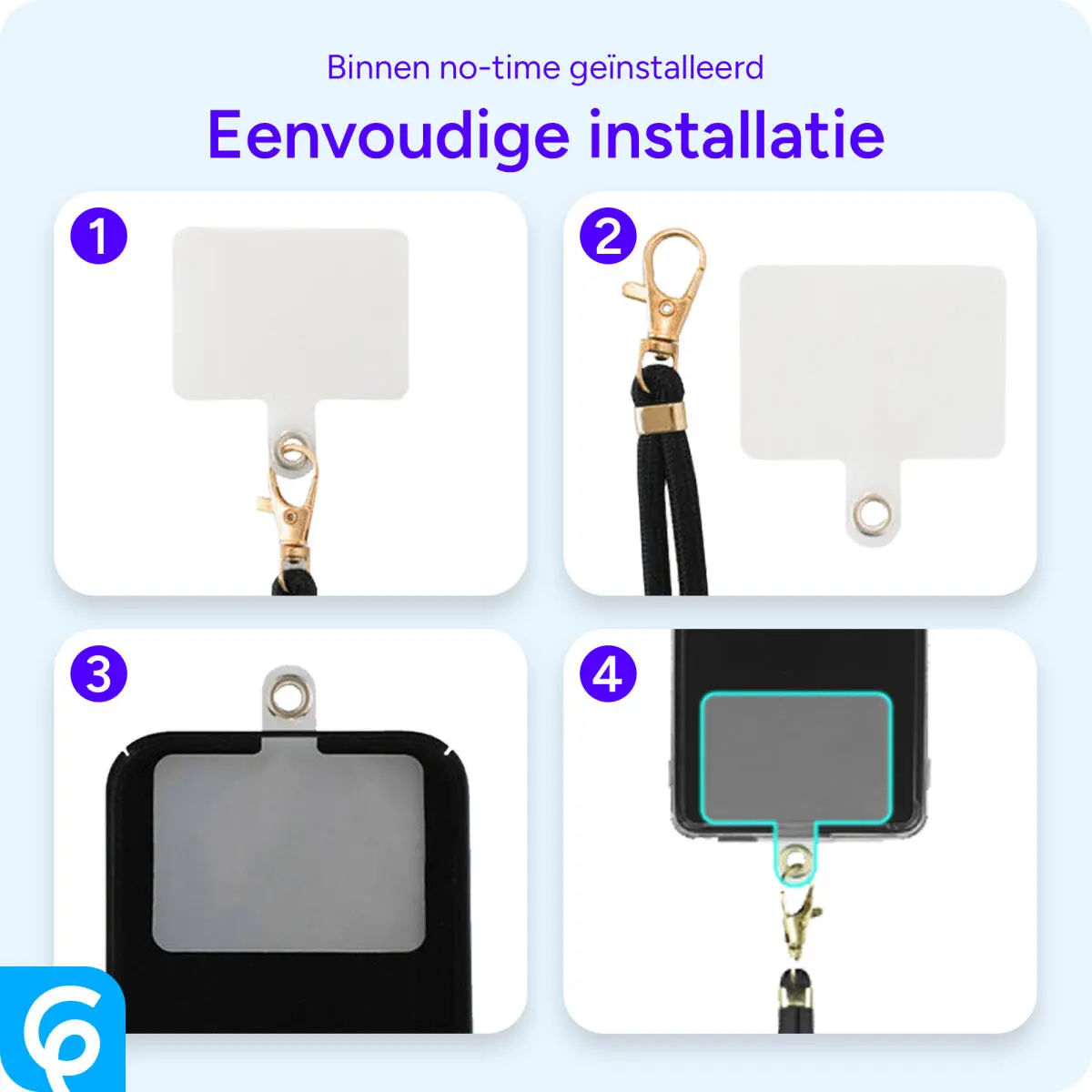 Universeel Telefoon Koord - Verstelbare Smartphone Ketting Groen afbeelding 5