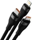 Baseus Flash Serie 3-in-1 USB naar Lightning/USB-C/MicroUSB Kabel 1.2M afbeelding 2