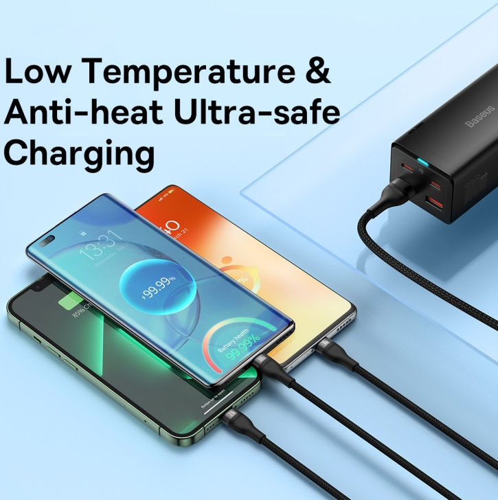 Baseus Flash Serie 3-in-1 USB naar Lightning/USB-C/MicroUSB Kabel 1.2M afbeelding 3