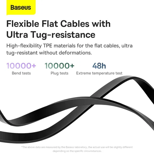 Baseus Oprolbare 3-in-1 USB-C naar Lightning/USB-C/MicroUSB Kabel 1.1M afbeelding 8