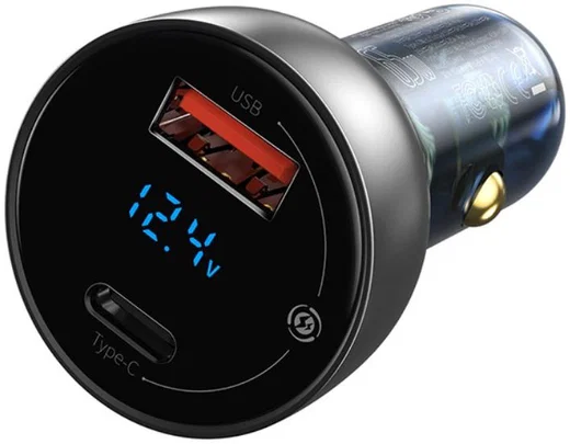 Baseus 65W Autolader USB en USB-C met USB-C Kabel 1M Donkerblauw afbeelding 5