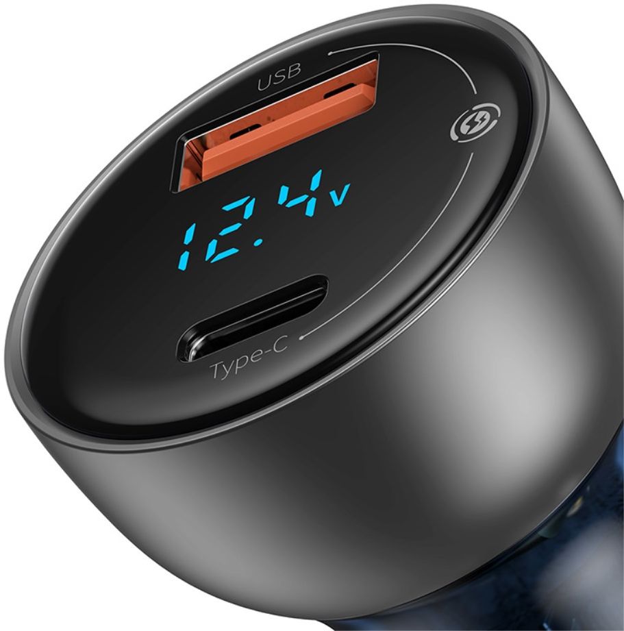 Baseus 65W Autolader USB en USB-C met USB-C Kabel 1M Donkerblauw afbeelding 6
