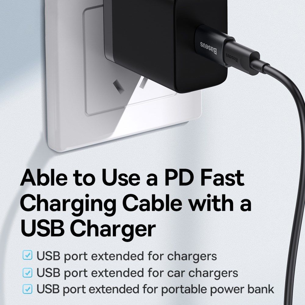 Baseus Ingenuity Universele USB 3.1 naar USB-C Adapter Converter Zwart afbeelding 6