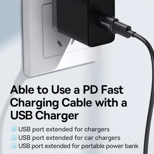 Baseus Ingenuity Universele USB 3.1 naar USB-C Adapter Converter Zwart afbeelding 6