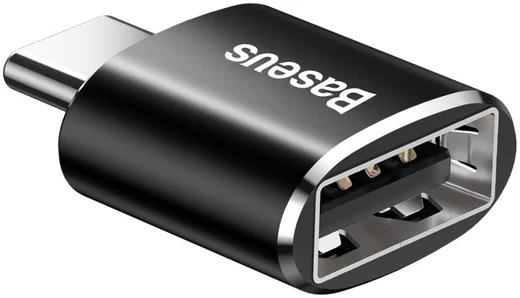 Baseus Mini USB-C naar USB-A Adapter Converter 2.4A Zwart afbeelding 13
