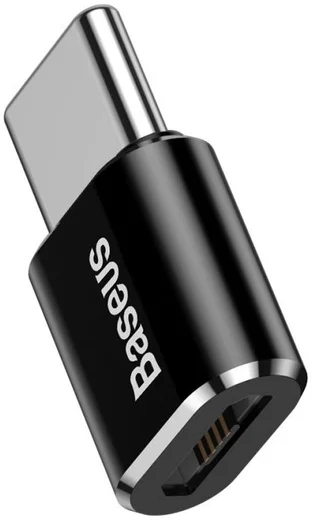 Baseus Mini USB-C naar Micro USB Adapter Converter 2.4A Zwart afbeelding 9