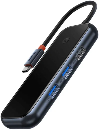 Baseus AcmeJoy USB-C naar USB-A/HDMI/USB-C SD/TF Hub Grijs afbeelding 1
