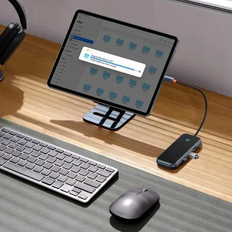 Baseus AcmeJoy USB-C naar USB-A/HDMI/USB-C SD/TF Hub Grijs afbeelding 11