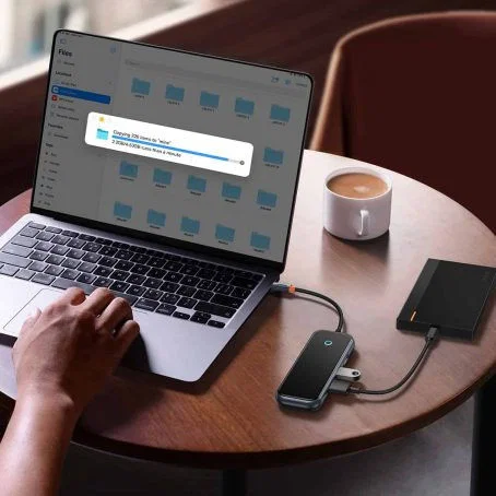 Baseus AcmeJoy USB-C naar USB-A/HDMI/USB-C SD/TF Hub Grijs afbeelding 10