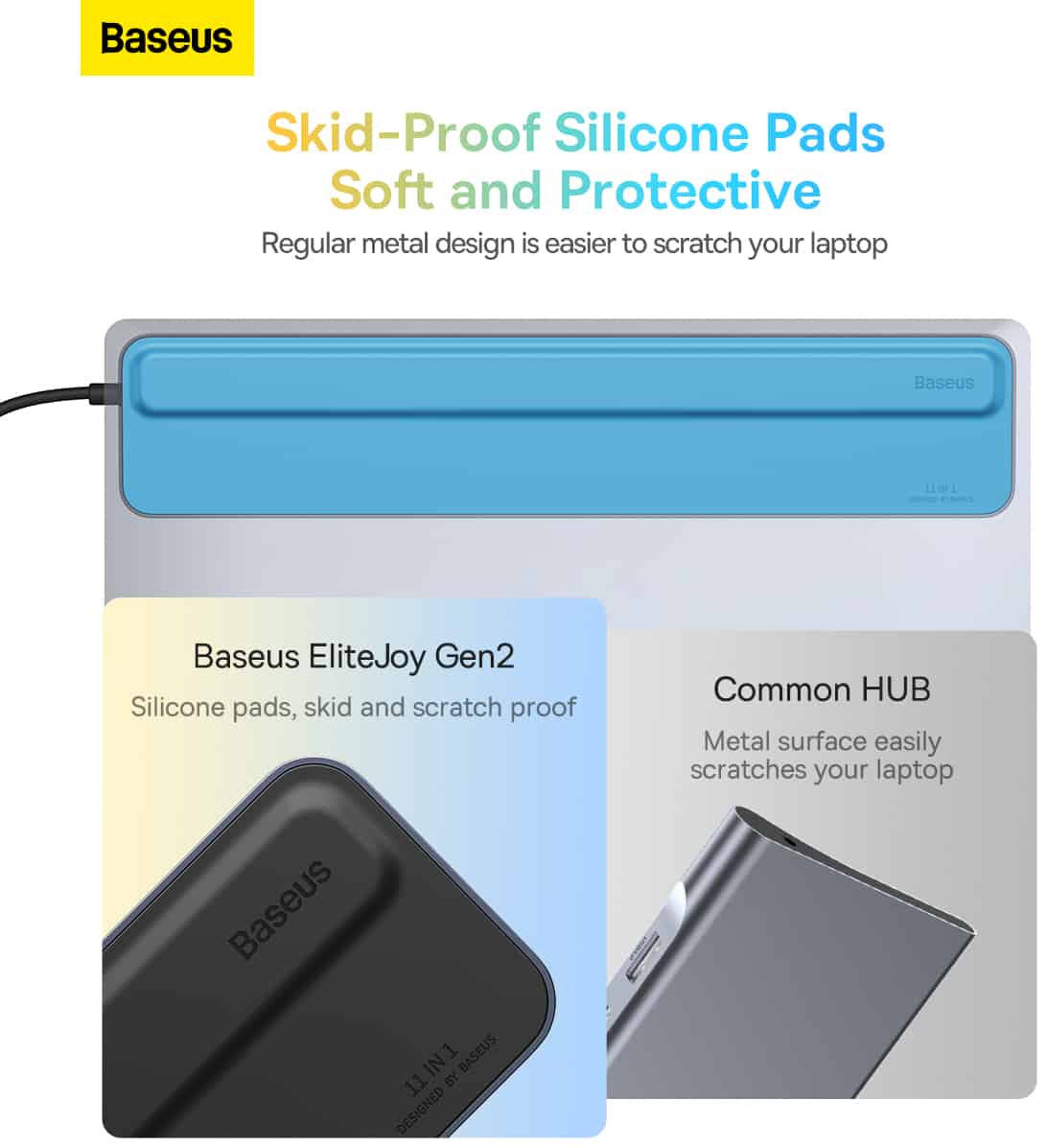 Baseus USB-C Hub naar 3x USB 3.0/USB-C PD/RJ45/VGA/TF/SD.3.5MM afbeelding 7