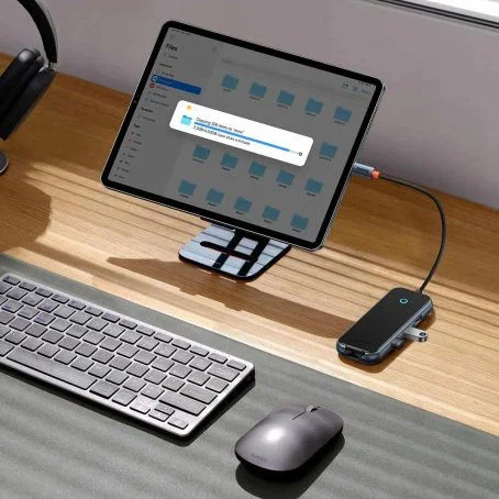 Baseus AcmeJoy USB-C naar USB-A/USB-C en RJ45 Adapter Grijs afbeelding 8