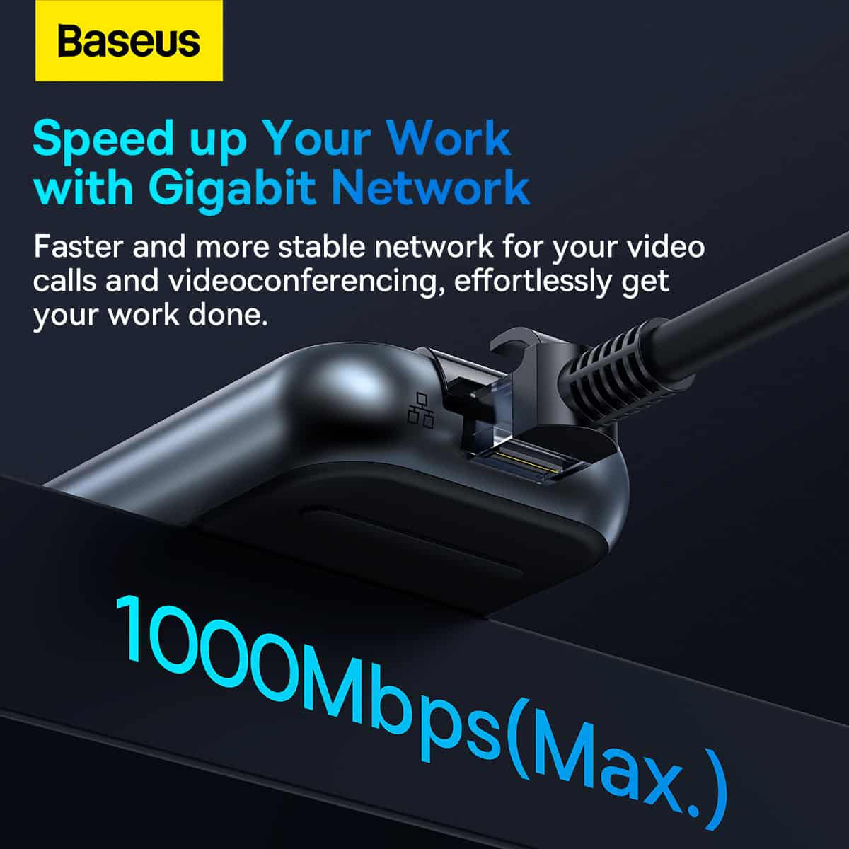Baseus AcmeJoy USB-C naar USB-A/USB-C en RJ45 Adapter Grijs afbeelding 3