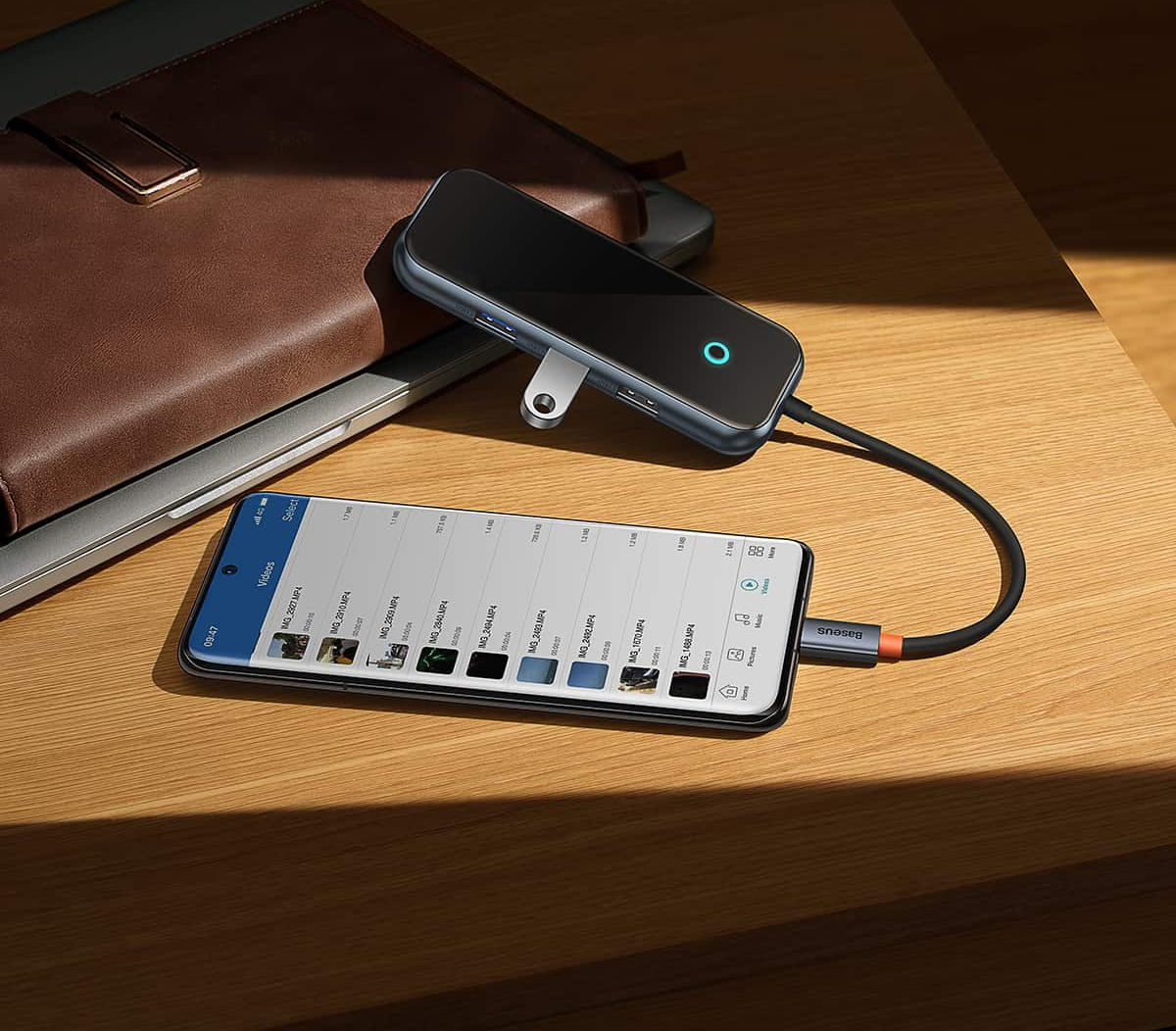 Baseus AcmeJoy USB-C naar USB-A/HDMI/USB-C Adapter Grijs afbeelding 11
