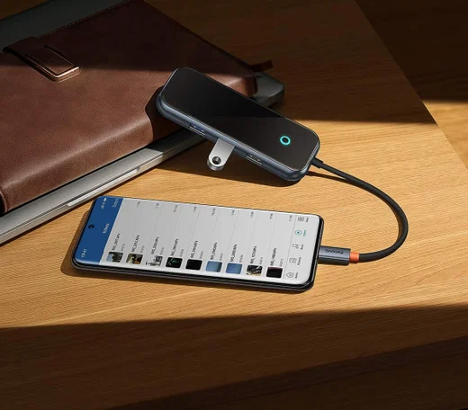 Baseus AcmeJoy USB-C naar USB-A/HDMI/USB-C Adapter Grijs afbeelding 11