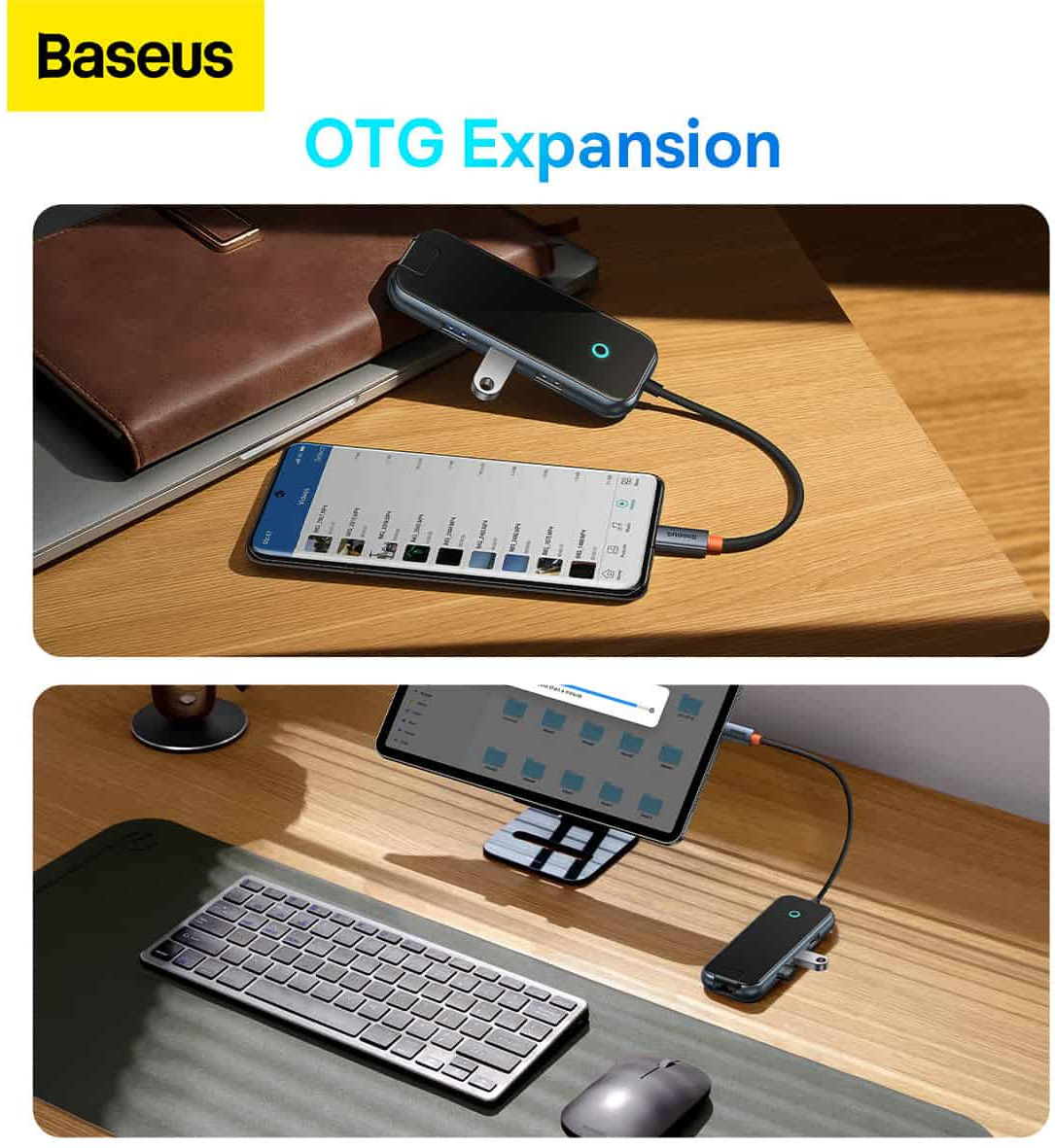 Baseus AcmeJoy USB-C naar USB-A/HDMI/USB-C, RJ45 en SD/TF Grijs afbeelding 7