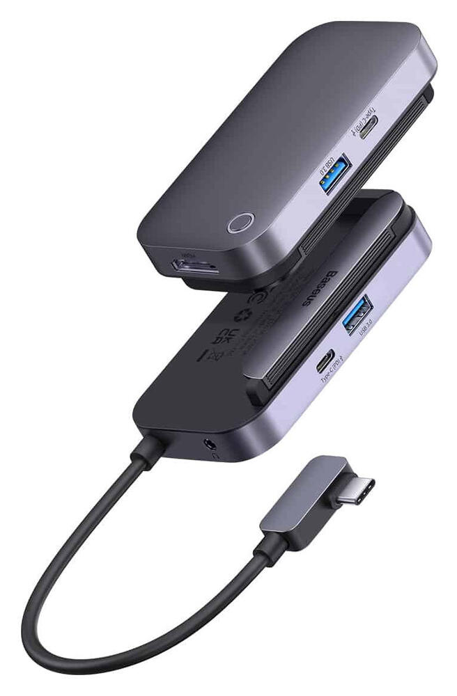 Baseus PadJoy USB-C naar HDMI 4K@30Hz/USB 3.0/3.5.mm/USB-C PD 100W afbeelding 1