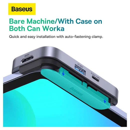 Baseus PadJoy USB-C naar HDMI 4K@30Hz/USB 3.0/3.5.mm/USB-C PD 100W afbeelding 5