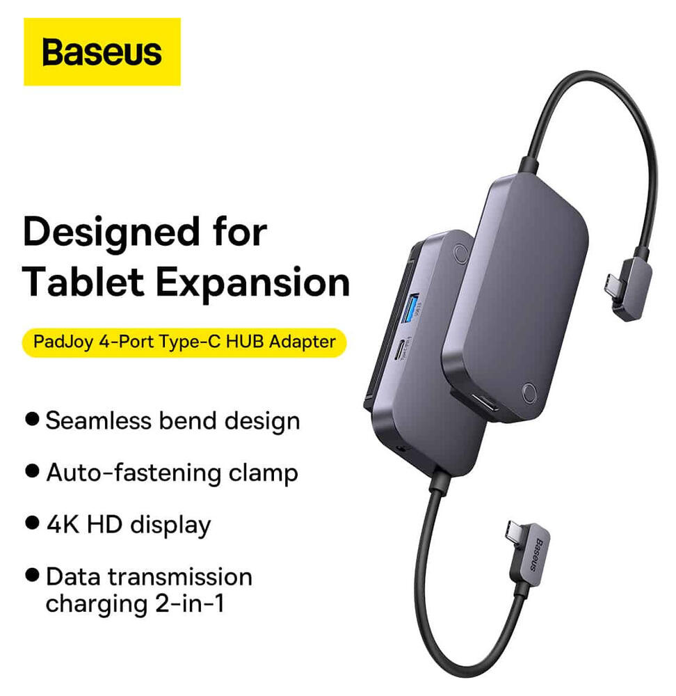 Baseus PadJoy USB-C naar HDMI 4K@30Hz/USB 3.0/3.5.mm/USB-C PD 100W afbeelding 8