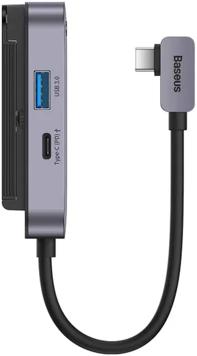 Baseus USB-C naar HDMI 4K@30Hz/USB 3.0/3.5.mm/USB-C PD 100W/SD TF afbeelding 1