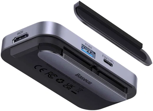 Baseus USB-C naar HDMI 4K@30Hz/USB 3.0/3.5.mm/USB-C PD 100W/SD TF afbeelding 12