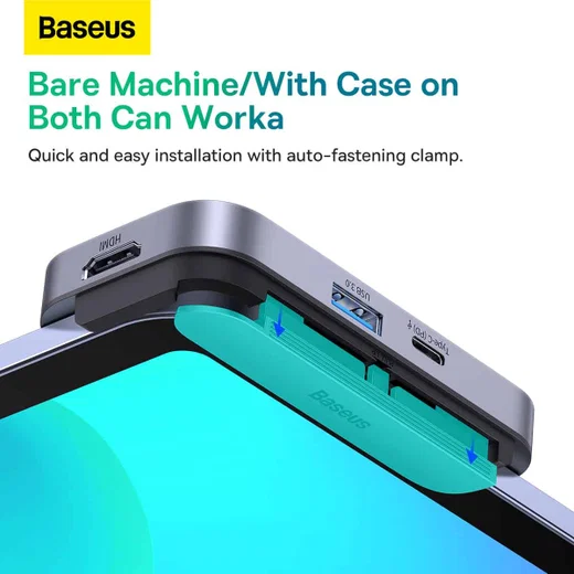 Baseus USB-C naar HDMI 4K@30Hz/USB 3.0/3.5.mm/USB-C PD 100W/SD TF afbeelding 9