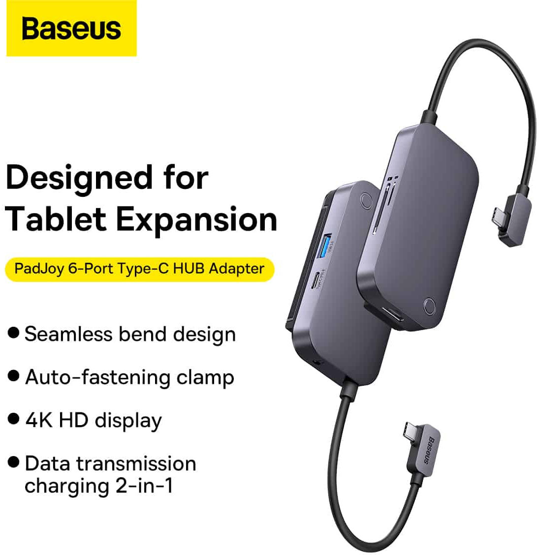 Baseus USB-C naar HDMI 4K@30Hz/USB 3.0/3.5.mm/USB-C PD 100W/SD TF afbeelding 10