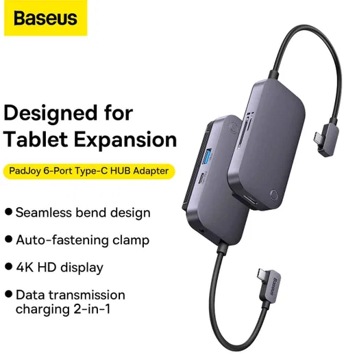 Baseus USB-C naar HDMI 4K@30Hz/USB 3.0/3.5.mm/USB-C PD 100W/SD TF afbeelding 10
