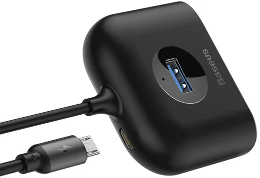 Baseus 4-in-1 Hub USB-A naar 3x USB-A 2.0 en 1x USB-A 3.0 Zwart afbeelding 5