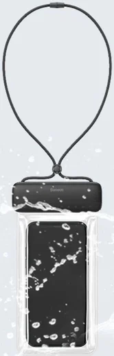 Baseus Waterdicht Telefoonhoesje voor Smartphones tot 7.2 Inch Zwart afbeelding 11