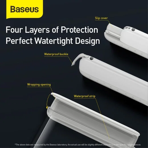 Baseus Waterdicht Telefoonhoesje voor Smartphones tot 7.2 Inch Wit afbeelding 9