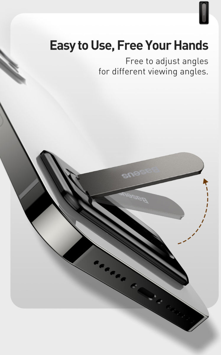 Baseus Kickstand voor Telefoonhoesjes Universele Standaard Wit afbeelding 11