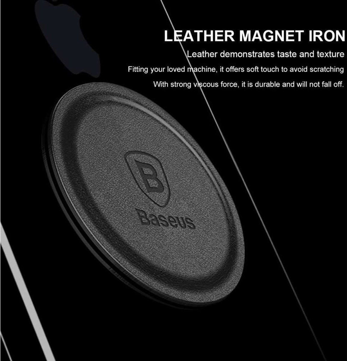 Baseus Metalen Plaatje voor Magnetische Houders (2-Pack) Zwart Ziver afbeelding 3