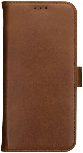 Rosso Deluxe Samsung Galaxy S23 Hoesje Echt Leer Book Case Bruin afbeelding 5